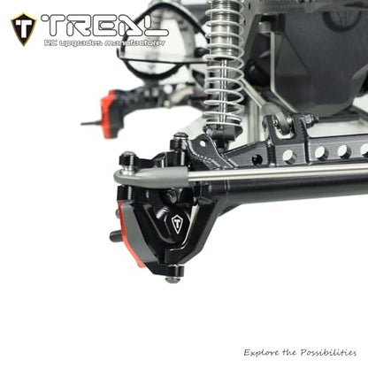 TREAL Aluminum 7075 Front Inner Portal Covers Steering Knuckles for Vanquish VRD/VS4-10(Black - color: Black