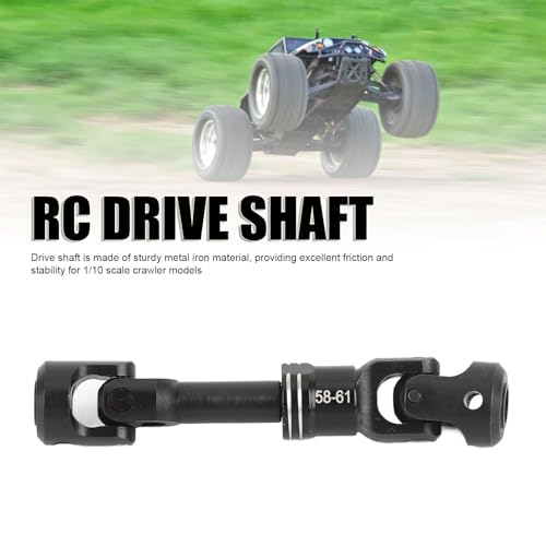 RC Drive Shaft, Metal RC Car Crawler Drive Shaft with Screws for SCX10 1/10 Cars (58-61MMM - size: 58-61MMM