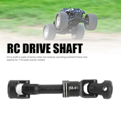 RC Drive Shaft, Metal RC Car Crawler Drive Shaft with Screws for SCX10 1/10 Cars (58-61MMM - size: 58-61MMM