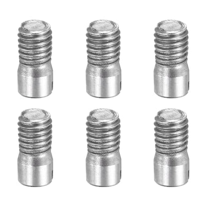 MECCANIXITY 6 Pcs M5 x 10mm Slotted Cylindrical Pins, 304 Stainless Steel Dowel External Thread Locating Parallel Pins Shelf Support Peg Pin for Furniture Installation, DIY Project - size: M5 x 10mm