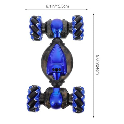 HOMSFOU 1/18 Mini Rc Stunt Car with Gesture Induction and 4-Wheel Drive, Long-Range Remote Operated Off-Road Vehicle Over 6 Years Old, Plastic Sturdy Design Random Color