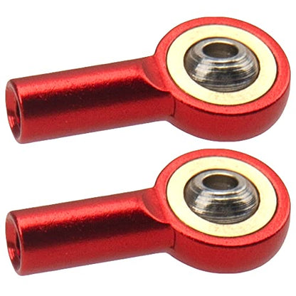 10Pack Vgoohobby Aluminum M2 Link Rod Tie Rod End,M2.0 Ball Joint 15mm Linkage Ball Head Holder Compatible with Tamiya Mini 4WD HSP RC Car Model Boat (Red) - color: Red