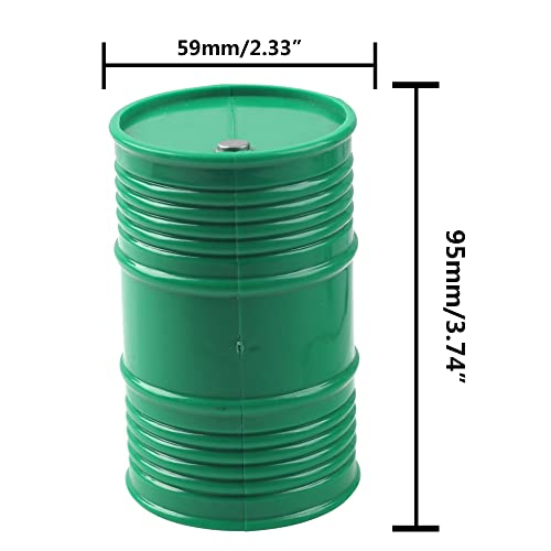 1/10 RC Decorations Accessories Plastic Oil Drum Fuel Tank Container Compatible with Traxxas TRX-4 Tamiya CC01 Axial SCX10 D90 Redcat HSP 90046 D110 1/10 RC Crawler Truck