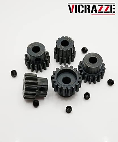 Steel M1 Pinion Gear Set 13T 14T 15T 16T 17T for 1/8 1/10 RC Car | Hardened Steel, Fits 1/8 1/10 RC RC Buggy, Short Course, Truggy and Monster Truck,CNC Machined