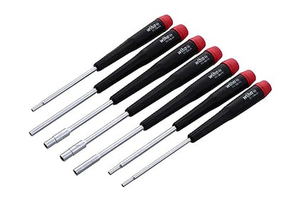 Wiha 26592 Nut Driver Set, 7 Piece, Metric, Precision Handle, Extra-Long, Chrome-Plated | Extra-Long, Chrome-Plated