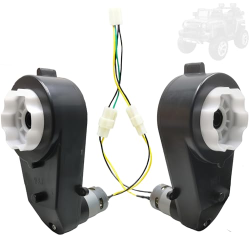 2 Pcs RS550 12000RPM Gearbox with 12V DC Motor for Ride On Car