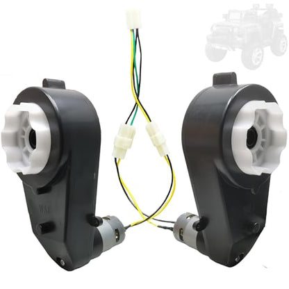 2 Pcs RS550 12000RPM Gearbox with 12V DC Motor for Ride On Car