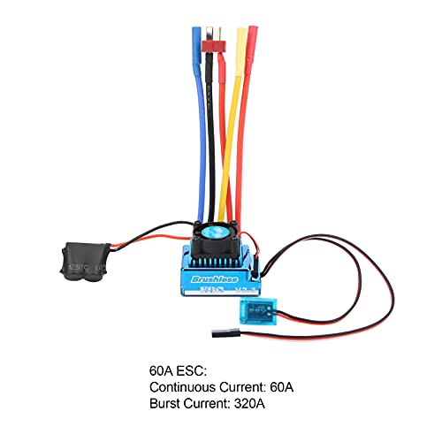 RC Car ESC, Brushless ESC, Electronic Components for Outdoor Use((60A)) - color: (60a)