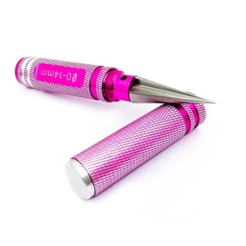 COMODO 0-14mm Metal Reamer Tool Compatible with RC Cars Aircraft Models Body Shells for Hole Expanding and Finishing(Pink) - color: Pink