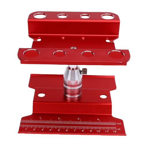 360 Degree Rotation Stable Flexible RC Car Work Stand for 1/10 1/8 Scale Simulation Climbing Vehicles Alloy (Red) - color: Red