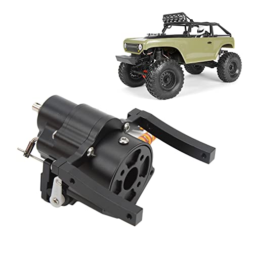 VBESTLIFE RC Front, Aluminium Alloy Double Speed Size Anodized 1/10 Crawler for SCX10 313mm Frame (Black) - color: Black