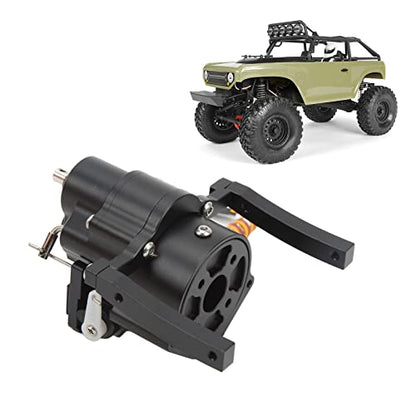 VBESTLIFE RC Front, Aluminium Alloy Double Speed Size Anodized 1/10 Crawler for SCX10 313mm Frame (Black) - color: Black