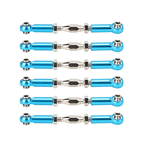 Tbest RC Push Rod, 6Pcs Adjustable Aluminum Alloy Tie Rod Turnbuckle, for RC Hobby Cars Planes Models