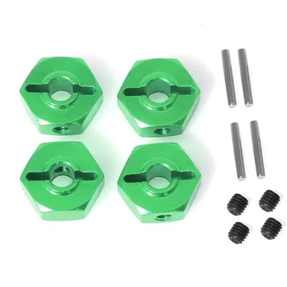 Compatible with LOSI for Mini for LMT 4X4 1/18 RC Brushed Monster Truck Car Upgrade Parts Connectors Hexagon 12mm Kit Green RC Accessories