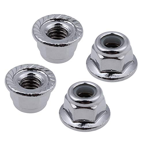 Hobbypark Anodized Aluminum Hex Wheel Hubs Pins and M4 Flanged Lock Nuts Washers Set for Traxxas Slash 2WD 1/10 Upgrade Parts,Replace 1654 3654 (Red) - color: Red