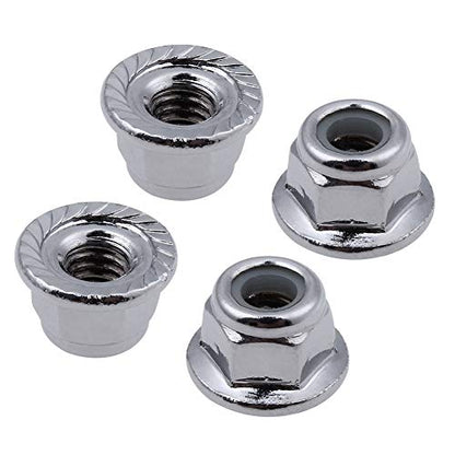 Hobbypark Anodized Aluminum Hex Wheel Hubs Pins and M4 Flanged Lock Nuts Washers Set for Traxxas Slash 2WD 1/10 Upgrade Parts,Replace 1654 3654 (Red) - color: Red