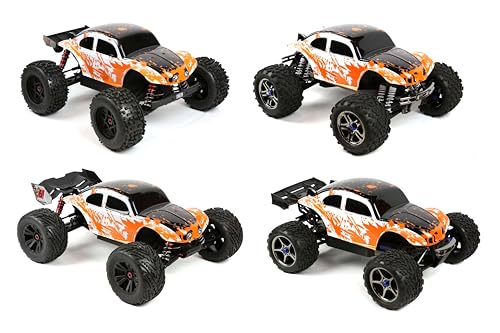 SummitLink Custom Body Compatible for 1/10 1/8 Scale RC Car or Truck (Truck not Included) (Muddy Orange Over White/Black) - style: Muddy Orange Over White/Black