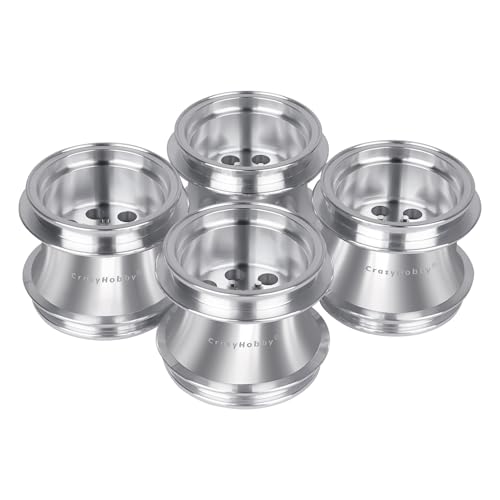 1.3' Wheel Rims Aluminum Deep Dish Wheels Negative Offset 12.5mm for 1/18 Traxxas TRX4MT F-150 K10 RC Monster Truck Replacement