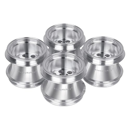 1.3' Wheel Rims Aluminum Deep Dish Wheels Negative Offset 12.5mm for 1/18 Traxxas TRX4MT F-150 K10 RC Monster Truck Replacement