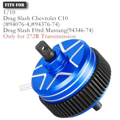 RC Differential Upgrades Part for 1/10 Drag Slash Chevrolet C10 & F0rd Mustang(Only for 272R Transimission),Alloy Aluminium w/Steel Gear Diff Hops Up,Replace #9480,Navy Blue - color: Navy Blue(for 2wd)