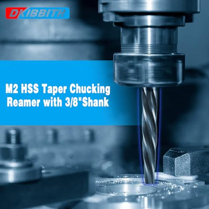 3/8” Bridge Construction Reamer Drill Bit, M2 HSS Taper Chucking Reamer for Steel Alloy Metal Wood Plastic, 3/8" Non-Slip Shank, 5-Spiral Flutes Car Reamer, to Align or Enlarge Holes, 10mm - size: 3/8”