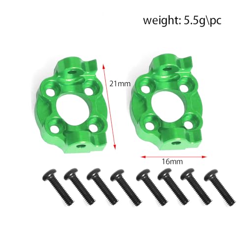 Aluminum Alloy Front C-Shaped Seat RC Upgraded Parts for LOSI 1/18 Mini LMT 4X4 Brushed Monster Truck RTR-LOS01026 RC Car (Green) - color: Green