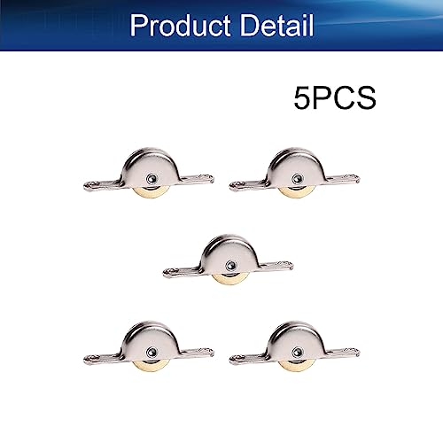 Heyiarbeit 5Pcs 1.1inch Dia Stainless Steel Electroplating Single Wheel Sliding Door Window Pulley Silver Tone,Golden - color: Silver&Gold(5Pcs), size: 1-1/9" / 28mm Dia