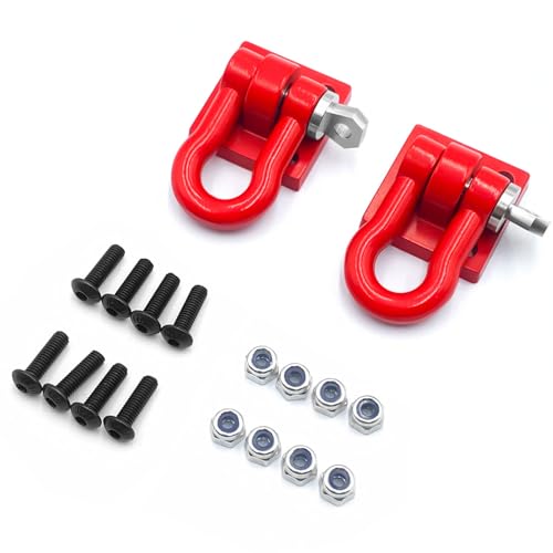 Trailer Tow Hooks Buckle Winch U Shackles for SCX6 AXI05000 | 1/6 Scale RC Crawler Car Upgrade Parts