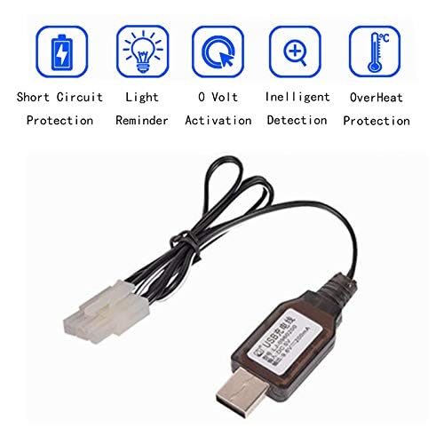 9.6V 700mAh NI-CD Battery with KET-3P Plug for RC Toy Like Robot car Remote Control Boat 9.6 Volt KET-3P with USB Charge Cable