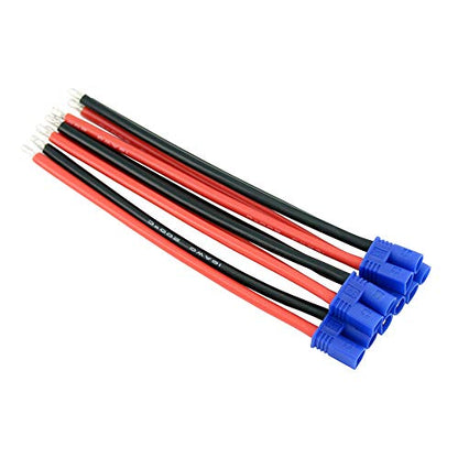 5pcs EC2 Style Male Connectors Adapters Cable with 10cm 16awg Silicone Wire for ESC Charger(BDHI-20)