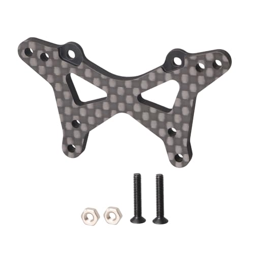 KYX Racing Carbon Fiber Front Shock Tower Wing Stay Upgrades for 1/18 RC Crawler Car LOSI Mini-T 2.0 Buggy