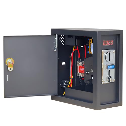 Sintron ST-002 Industrial Coin Operated Timer Control Power Box - 110V 16A Commercial Grade, 8-Channel Anti-Cheat Multi-Coin Acceptor Relay Box for Washing Machine, Arcade, Massage Chair, PCs