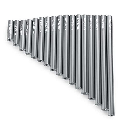 Que-T 17pcs 20-100mm Metal Linkage Pull Rod Kit for 1/10 RC Axial SCX10 Rock Crawler Car Upgrade Parts (Titanium) - color: Titanium