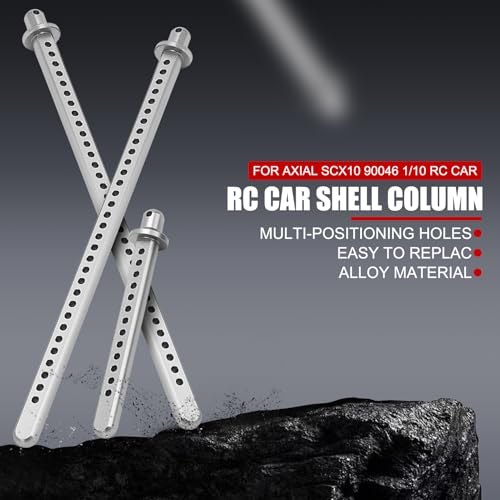 4Pcs RC Car Shell Column Aluminum Alloy Front Rear Extended Body Post Mount Shell for Axial SCX10 90046 1/10