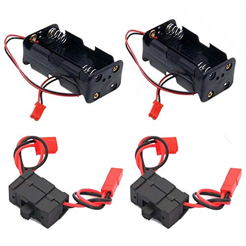 On/Off Power Switch Battery Receiver & 4 Cell AA Battery Container Case Holder Pack Box with JST Plug & Glow Plug Ignitor Igniter Nitro Engine Starter Tool