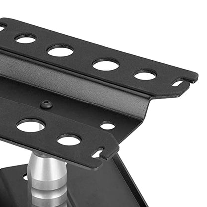 RC Model Car Rotation Repair Station, 1/8 1/10 Scale Car Work Stand, Adjustable Height 80-136mm with Rotating Lock, Durable Aluminum Alloy Platform for RC Car (Black) - color: Black