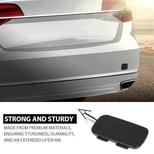 LQI Rear Bumper Tow Hook Eye Cover Cap Fit Audi A8 Quattro D4 2014-2017 | Black - size: Rear | Fit Audi A8 Quattro D4 2014-2017