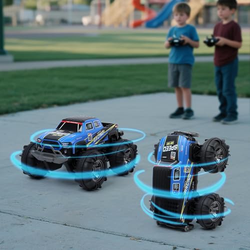 QXHOL Waterproof Monster Truck Gesture RC Car, 4WD Amphibious Hand Controlled Remote Control Toy for Kids, All-Terrain Off-Road Vehicle for Boys Ages 6-7 8 9 10 11 12 Year Old, Present - color: Amphibious Truck Car