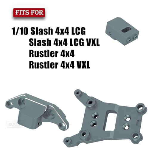RC Aluminum Chassis Brace Upgrades Part for 1/10 Slash 4WD LCG,Slash 4x4 LCG VXL,Rustler 4wd,Rustler 4x4 VXL,Chassis Brace Heavy Duty Hops up,Titanium - color: Titanium - (Upgrades)