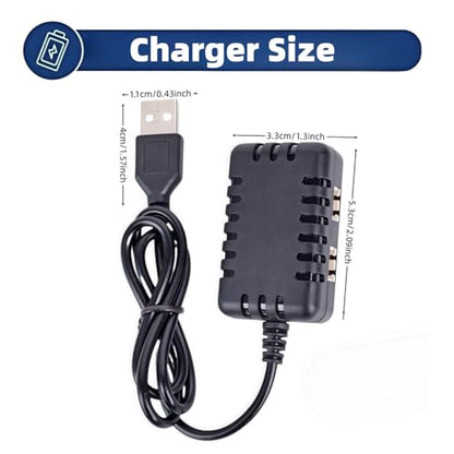 7.4V Lipo Battery Charger with XH-3P Connector USB Cable 2-in-1 Balance Chargers Fit for 2S Lipo Battery Axial SCX10 SCX24 SCX30 RC Car Truck Drone Boat Quadcopter Airsoft Battery