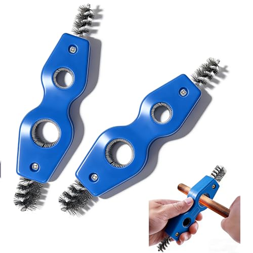 2 PCS Car Battery Terminal Cleaner Spray, 4-in-1 Battery Post Cleaner Brush with Steel Wire, Cleaning Tool for Terminals and Pipes, Universal for Most Cars, Trucks, SUVs (Blue) - color: Blue