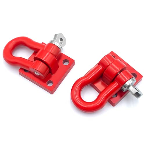 1/6th Red Trailer Tow Hook Buckle Winch D Shackles for AXIAL SCX6 AXI05000 JLU SCX6-II RC Crawler Car Accessories