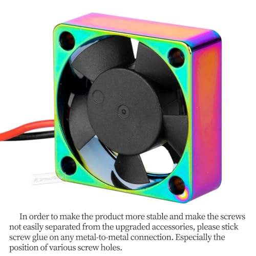 RC Aluminium 30 * 30MM 28000 RPM Motor Cooling Fan 4.8-8.4V Brushless Motor Heatsink Upgrades Part for 1/8 1/10 RC Car for 540 550 F540 3650 3660 Motor,2PCS