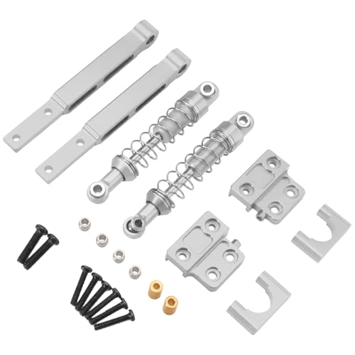 Metal Rear Axle Shock Link Rod Leaf Spring Upgrade Link Suitable for Mangniu 1/12 MN82 MN82S MN82PRO 1/12 Scale RC Climbing Car (Silver) - color: Silver