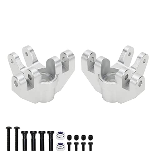 RCAWD Spindle Set Front Steering Blocks LOS244004 for Losi 1/8 LMT Upgrade Parts Silver - color: Silver