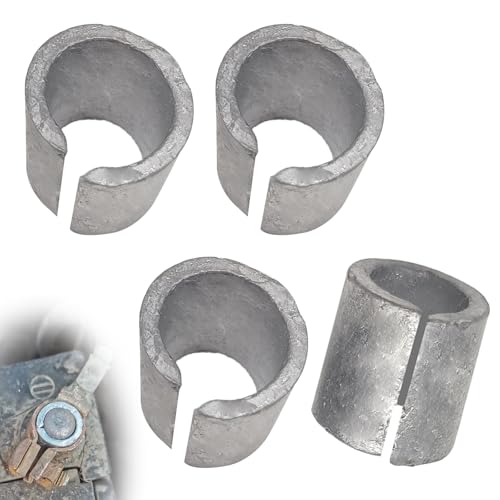 2 Pairs Battery Post Terminal Shims,Battery Terminal Adapter Kit with Positive Negative Post Shims, Anode Cathode Connector Sleeves and Lead Repair Rings for Automotive, Truck, SUV