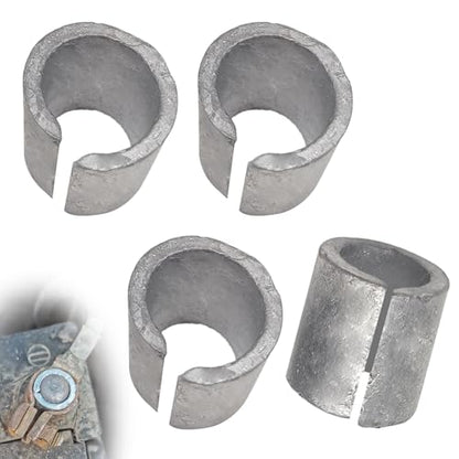 2 Pairs Battery Post Terminal Shims,Battery Terminal Adapter Kit with Positive Negative Post Shims, Anode Cathode Connector Sleeves and Lead Repair Rings for Automotive, Truck, SUV