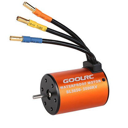 GoolRC 3650 3500KV Waterproof Brushless Motor for 1/10 RC Car HSP 94123 HuanQi 727 FS Racing 53625/53632