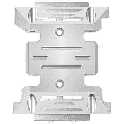 ShareGoo Stainless Steel RC Skid Plate,RC Chassis Armor Protector Plate & Center Transmission Skid Plate Mount Compatible with Axial SCX10-III AXI03007 1/10 RC Crawler Car