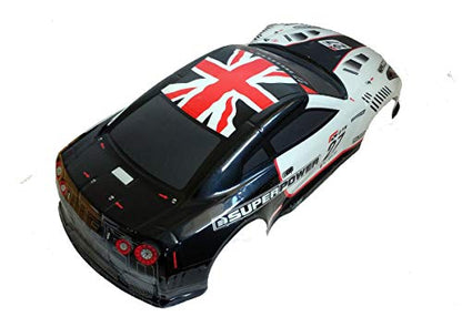 1/10 Scale RC Printed Precut Drift Racing Touring Onroad Car Body Shell Width 195mm with Wing Mirror Accessories (R35 B) - style: R35 B